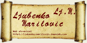 Ljubenko Marilović vizit kartica
